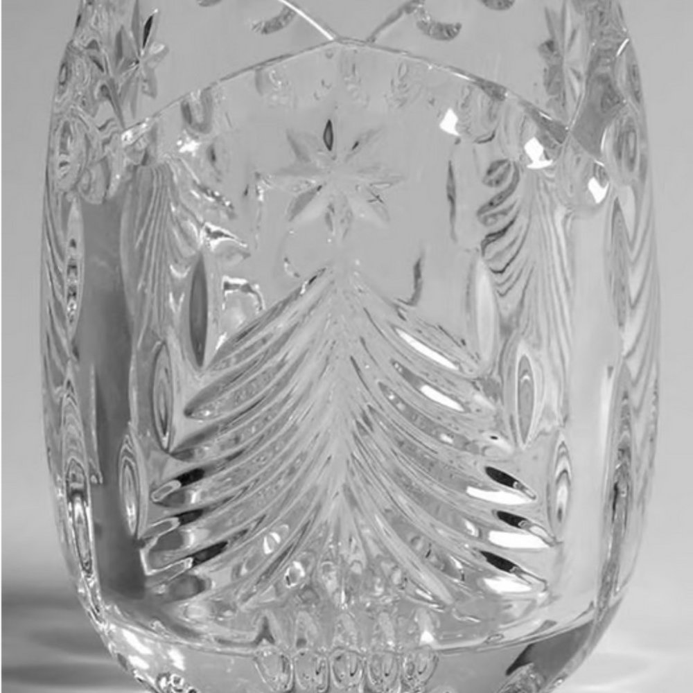 Vintage Mikasa Crystal Old Fashioned Christmas Tree Votive, Votive Candleholder - Picture 2 of 7